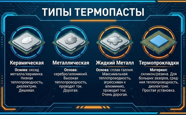Типы термопасты